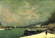 Paul Gauguin The Seine at the Pont d'Iena painting